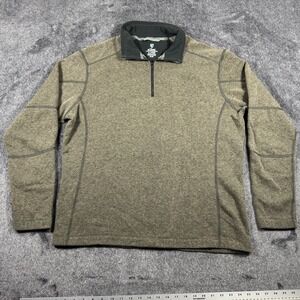 Kuhl Kashmira Fleece 1/4 Zip‎ Pullover Sweater Men's Size XLarge XL Brown
